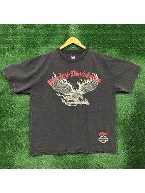 Harley-Davidson Motorcycle x Machine Gun Kelly Lost Americana Rock T-Shirt Size